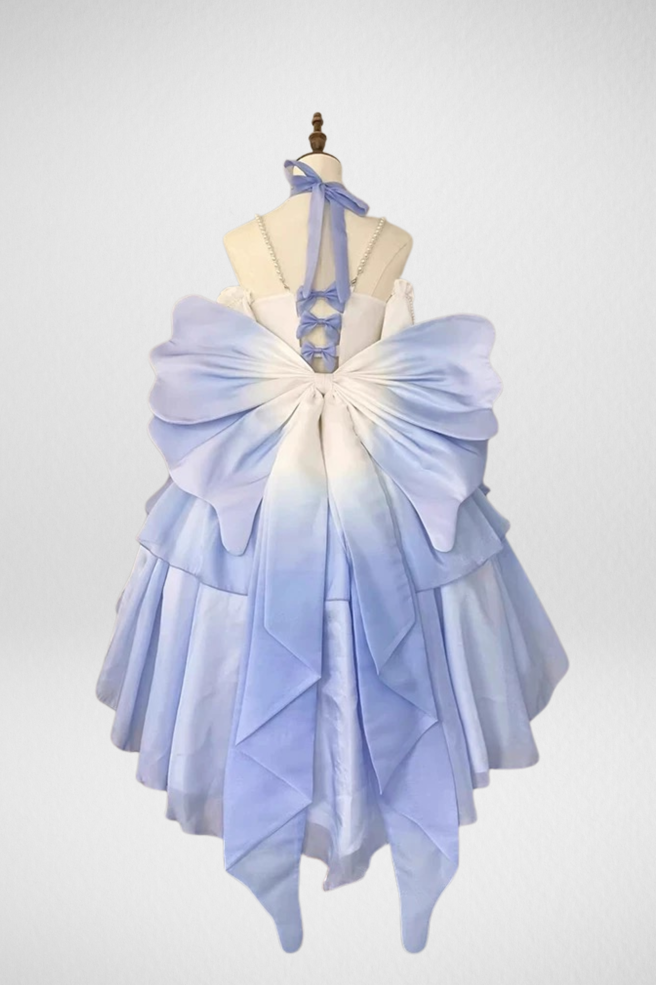 Gradient Blue Bridal Lolita Dress β Princess Rose Design Elegant Princess Party Dress