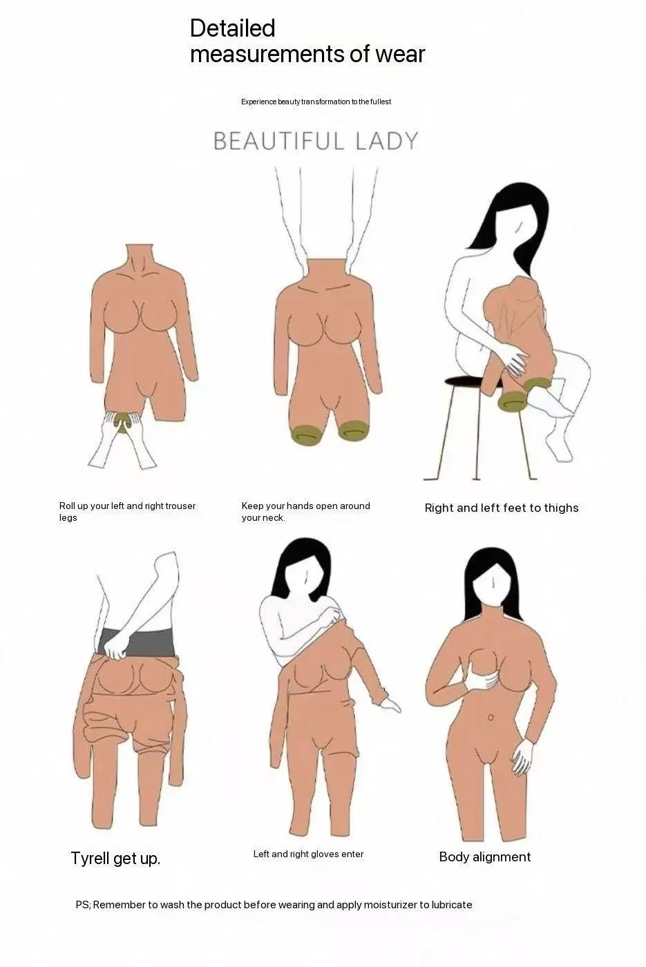 Cosplay Silicone Transformation - Realistic Full Body for Cosplay & Crossdressing| Fake Bum Women Accessories