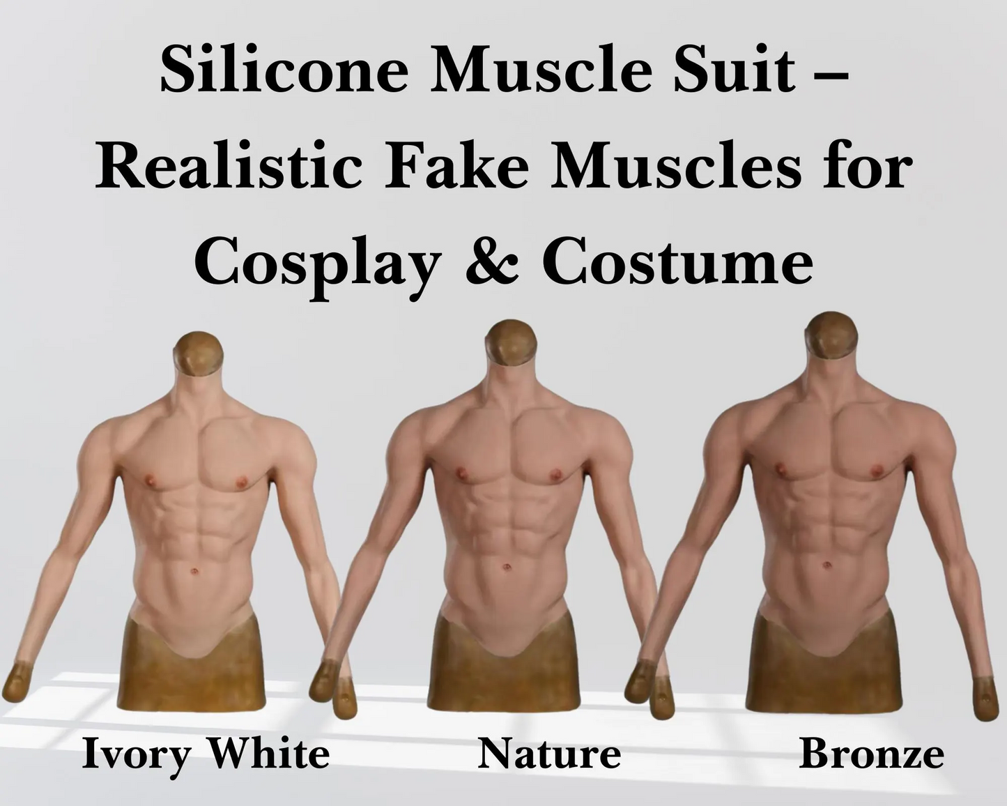 Silicone Muscle Suit Realistic Fake Muscles for Cosplay Costume, Crossdressing| Photo Shoot Prop|Fake Muscle Torso| Stage Performance Outfit