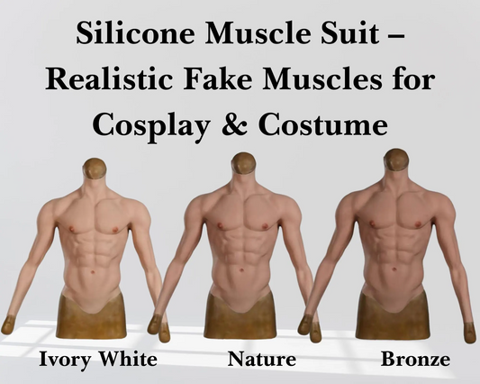 Silicone Muscle Suit Realistic Fake Muscles for Cosplay Costume, Crossdressing| Photo Shoot Prop|Fake Muscle Torso| Stage Performance Outfit