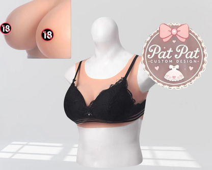 Summer Round-Neck Breast Form – Lightweight and Realistic | Cosplay & Crossdressing| Fake Boobs - Beautiful Cosplay Women Accessories| Gift