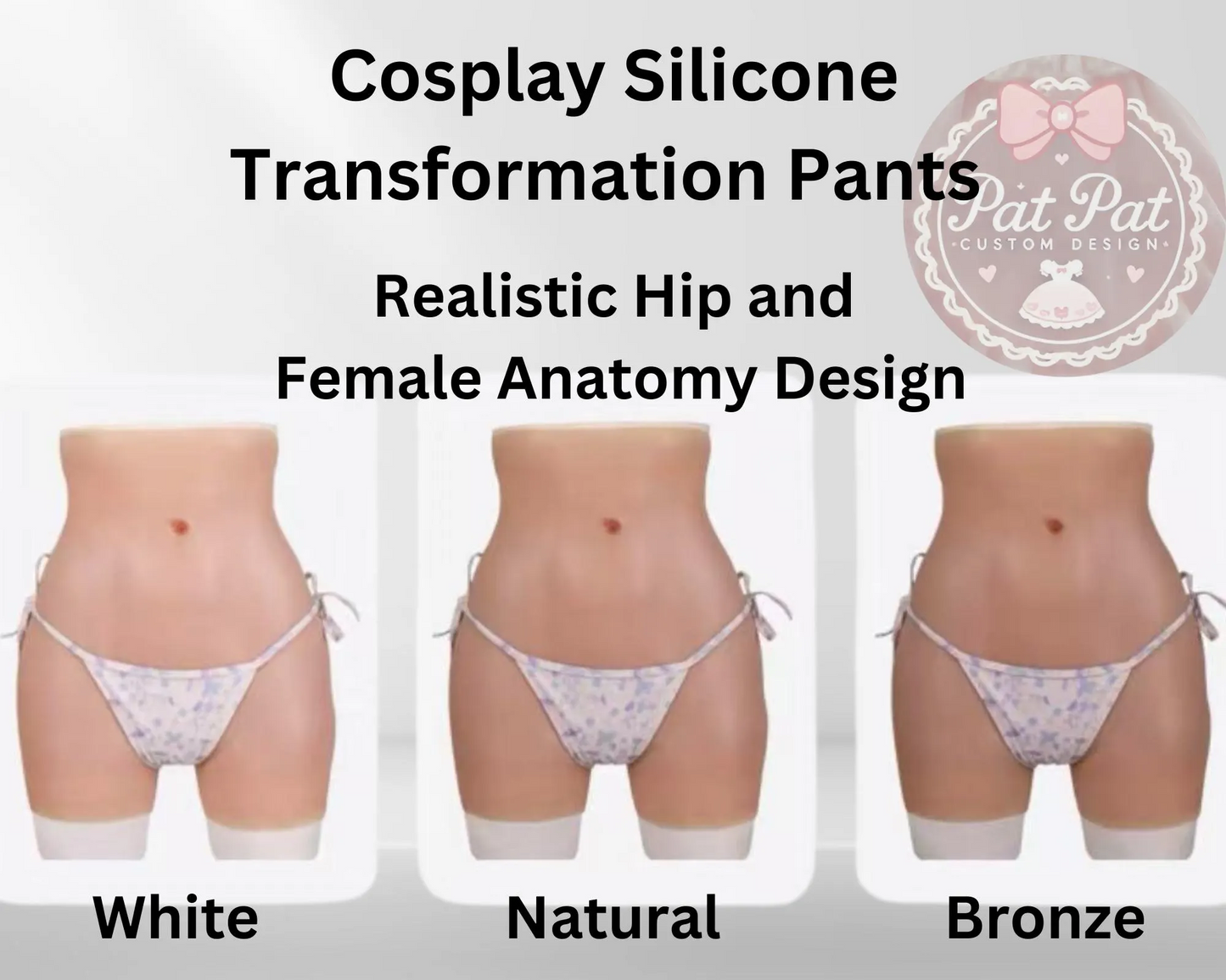 Cosplay Silicone Transformation Pants - Realistic Hip and Female Anatomy Design for Cosplay & Crossdressing| Fake Bum Women Accessories