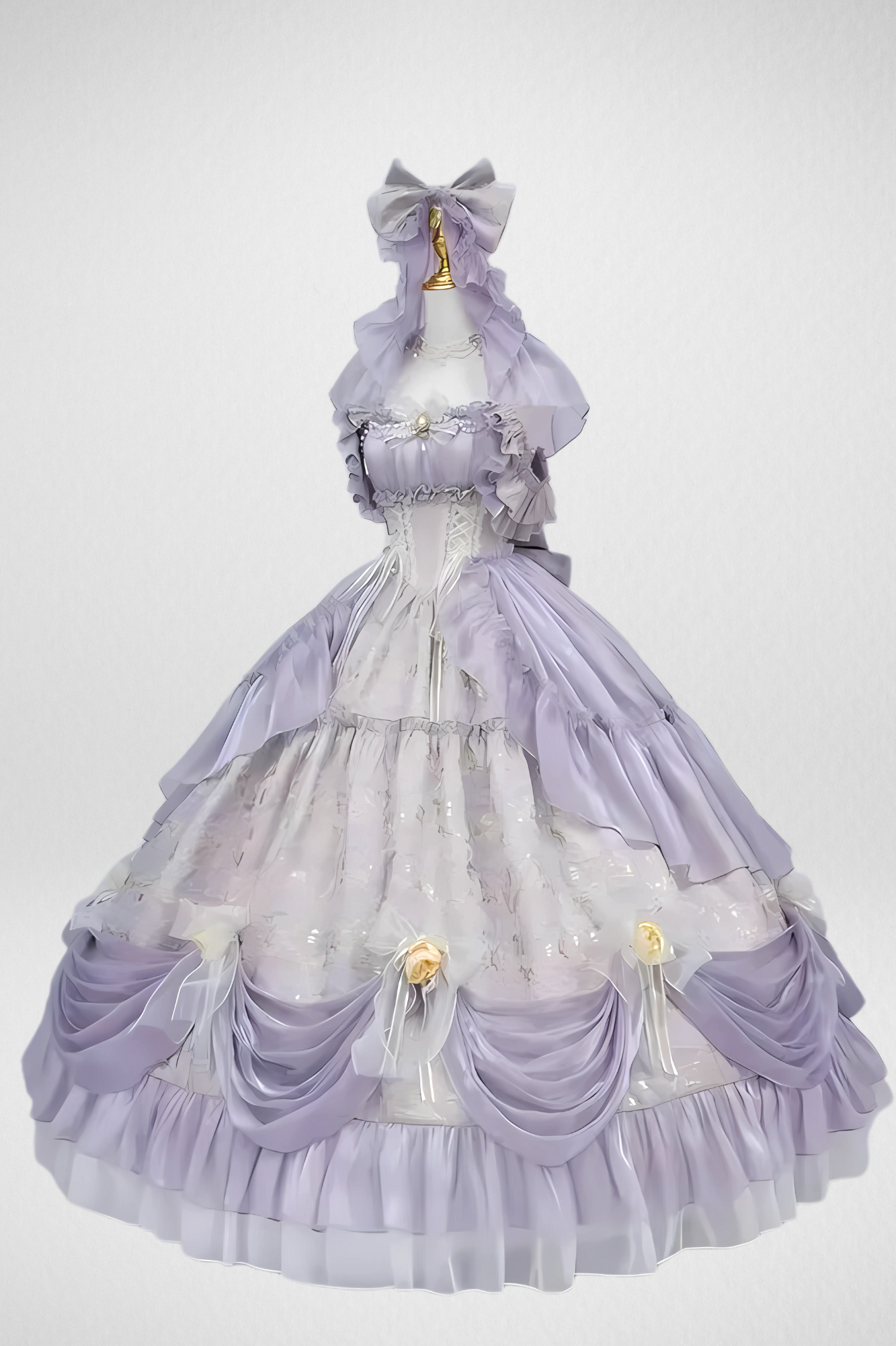 Diana Off-Shoulder Evening Gown - Royal purple Ball Gown for Prom/Wedding/Banquet | Prom Dress | Banquet Hosting Gown | Victorian Ball Gown