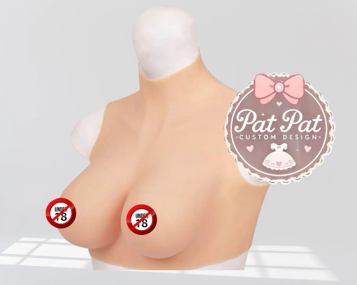 Silicone Breastplate with Neck – Realistic Fake Breasts for Cosplay & Crossdressing| Fake Boobs - Beautiful Cosplay Women Accessories| Gift