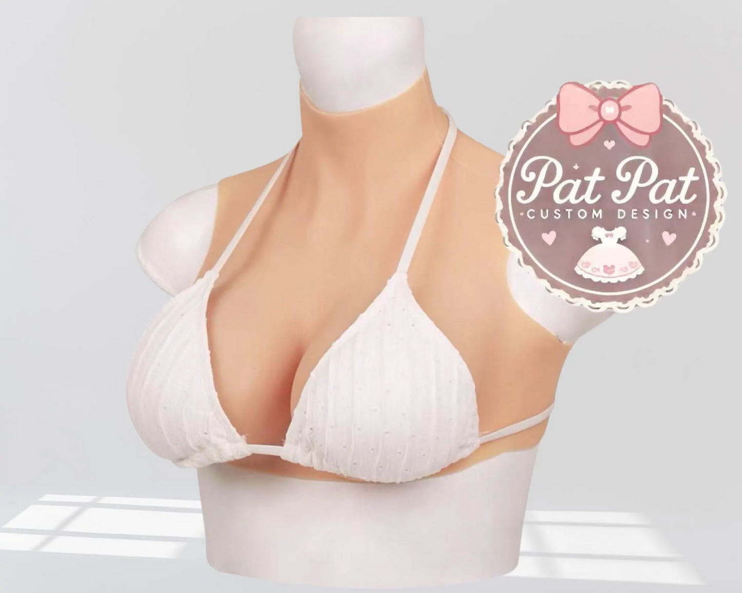 Silicone Breastplate with Neck – Realistic Fake Breasts for Cosplay & Crossdressing| Fake Boobs - Beautiful Cosplay Women Accessories| Gift