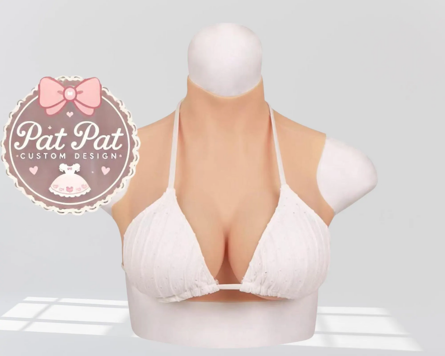 Silicone Breastplate with Neck – Realistic Fake Breasts for Cosplay & Crossdressing| Fake Boobs - Beautiful Cosplay Women Accessories| Gift