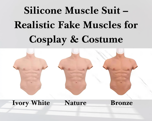 Silicone Muscle Suit Collection – High Neck, Round Neck & Half-Body Designs for Cosplay, Costume, Crossdressing| Cosplay man Accessories